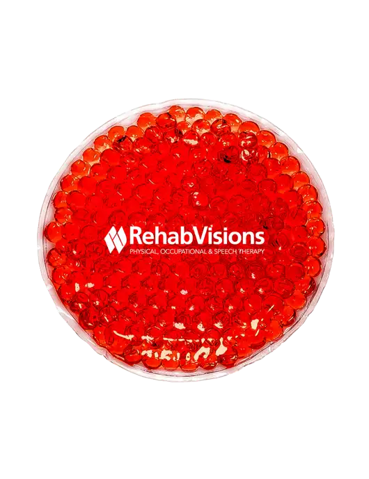 Red Hot & Cold Gel Bead Packs w/RehabVisions Logo