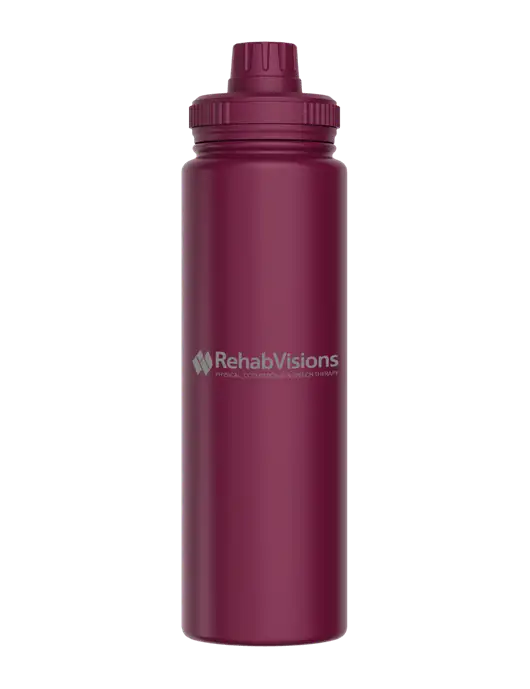 Liquid Life Maroon Sport Bottle w/RehabVisions Logo