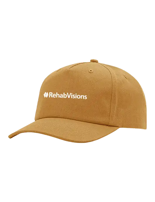 Richardson 5-Panel Gold Yellow Relaxed Gramps Cap w/RehabVisions Logo
