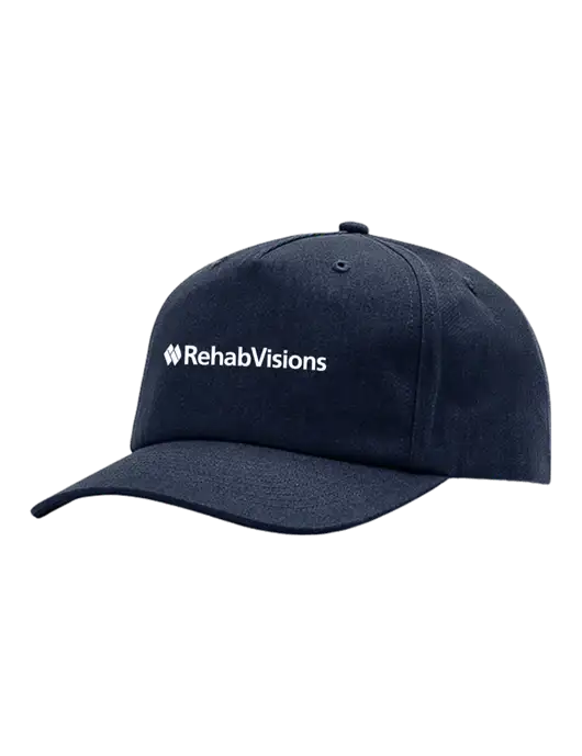 Richardson 5-Panel Navy Relaxed Gramps Cap w/RehabVisions Logo