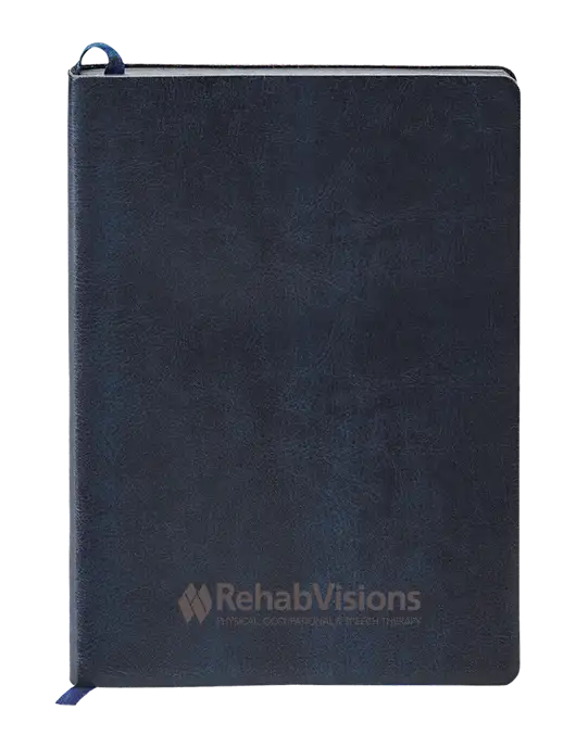 Fabrizio Dark Navy Soft Cover 5.75 x 8.125 Journal w/RehabVisions Logo