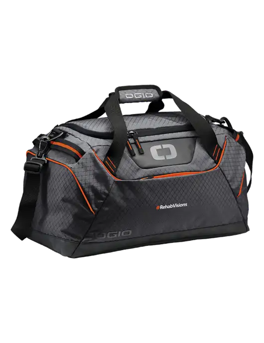 OGIO Tarmac/Orange Catalyst Duffle
 w/RehabVisions Logo