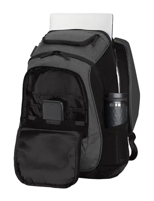 Executive Graphite Heather/Black Laptop Backpack w/RehabVisions Logo